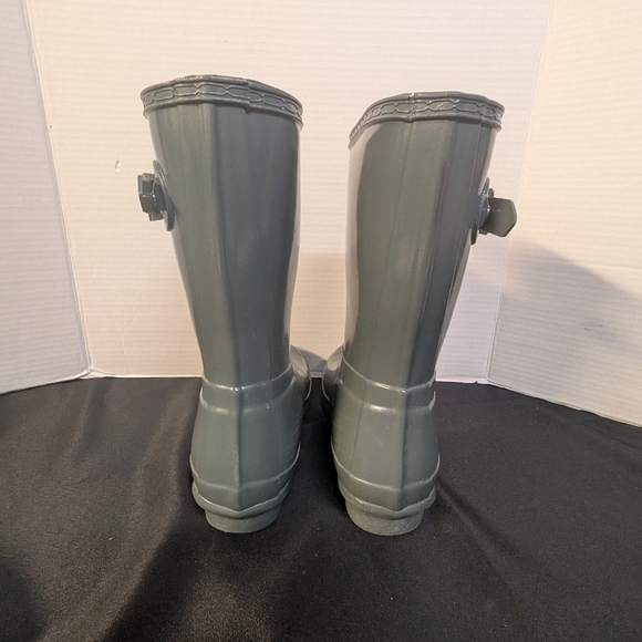 Hunter Grey Mid-Calf Rain Boots Bonus New Betsey Johnson Boot Shoe Liners - Picture 3 of 16